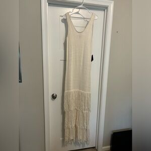 ELOQUII Fringe Sweater Dress